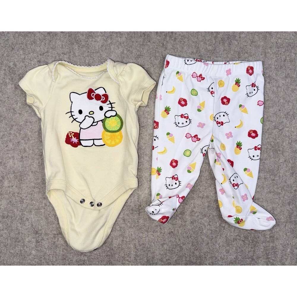 Hello Kitty Baby Girls 3 Mo 2 Piece Set Embroidered